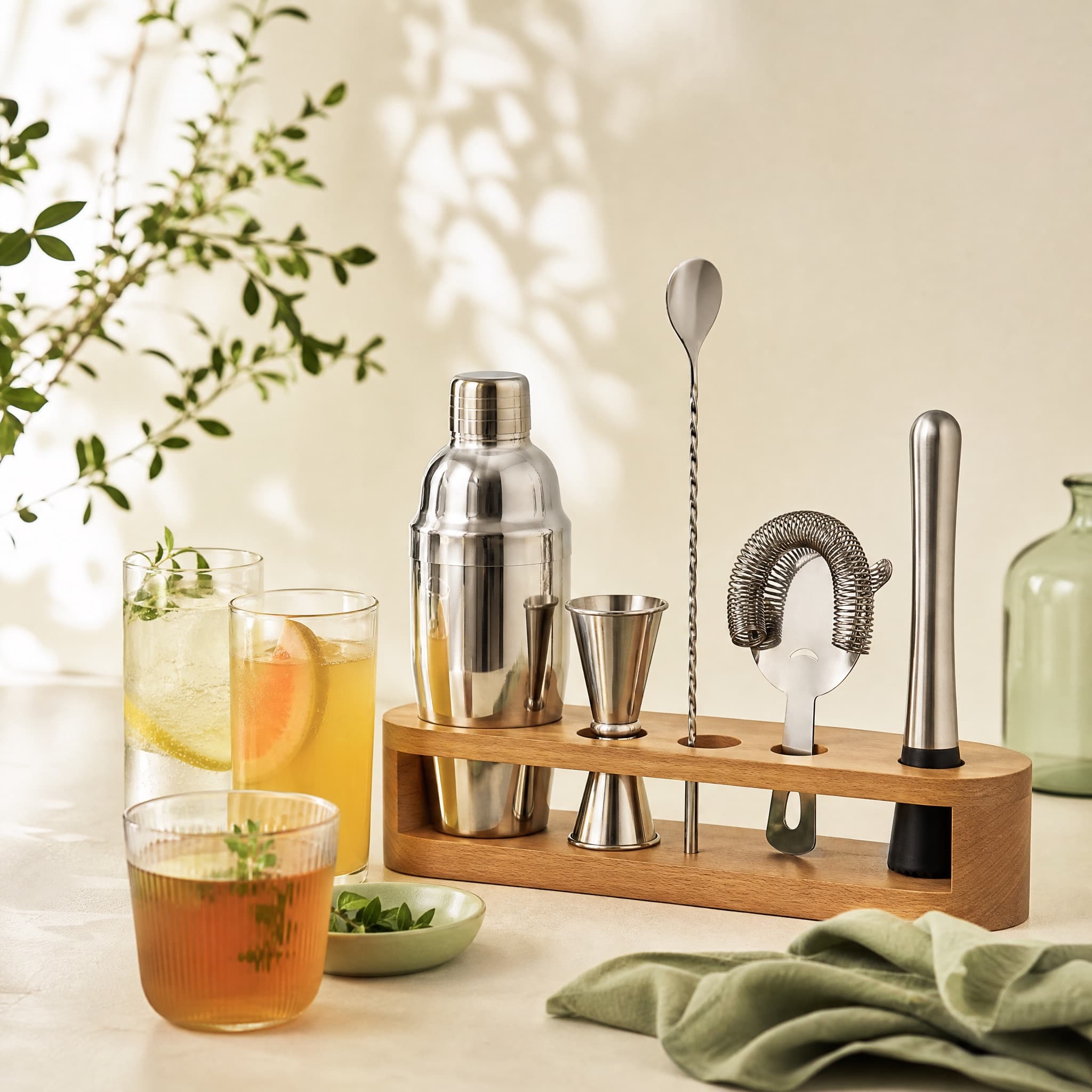 The Starter Bar Kit arranged on a warm cream surface